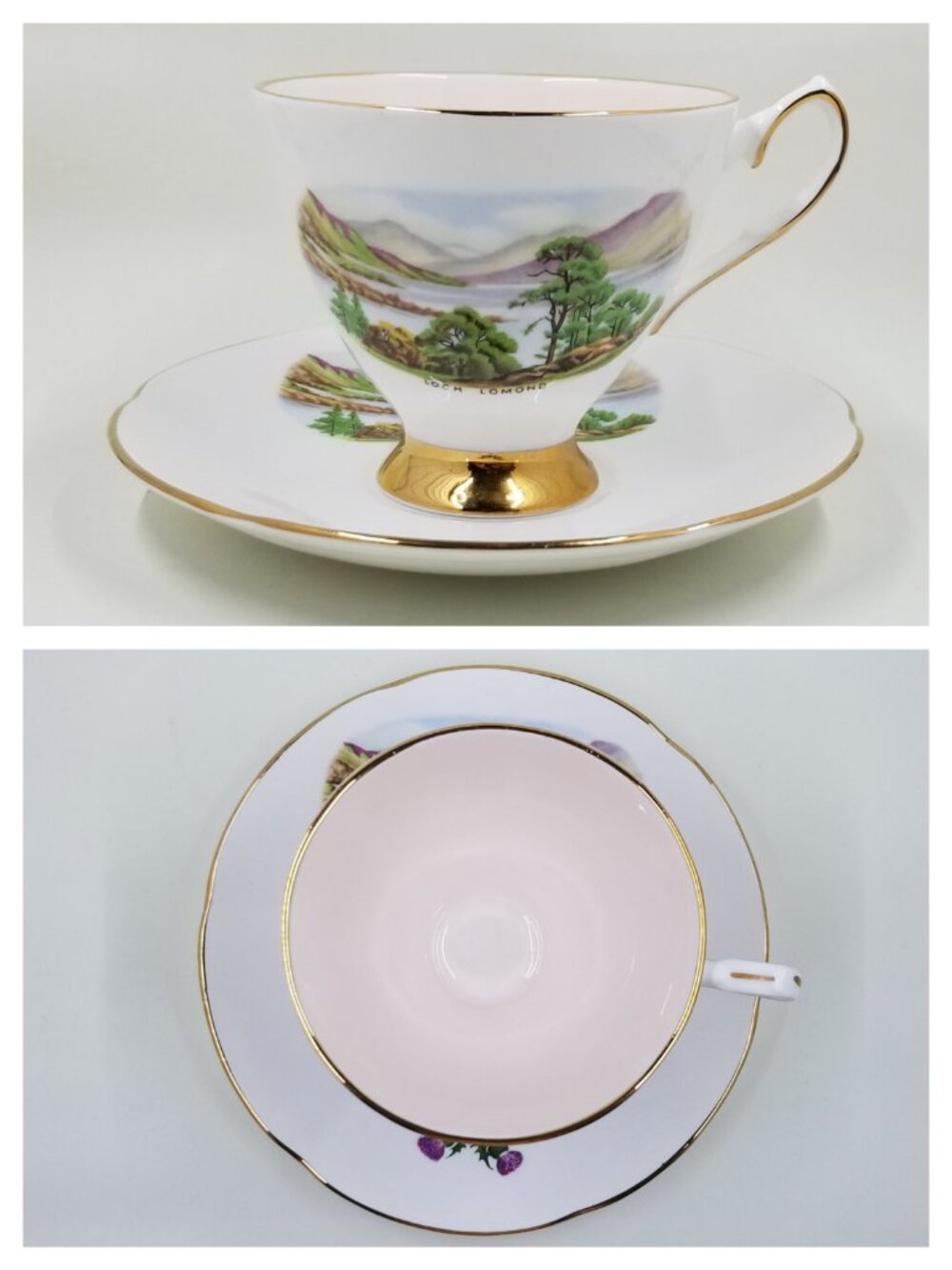 [CLARE] "Loch Lomond" Fine Bone China Teacup (Stockwell, Glasgow)